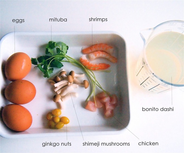 Ingredients into Chawannmushi
