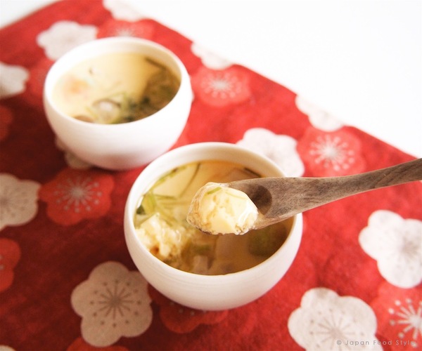 spooning Chawannmushi out of the bowl
