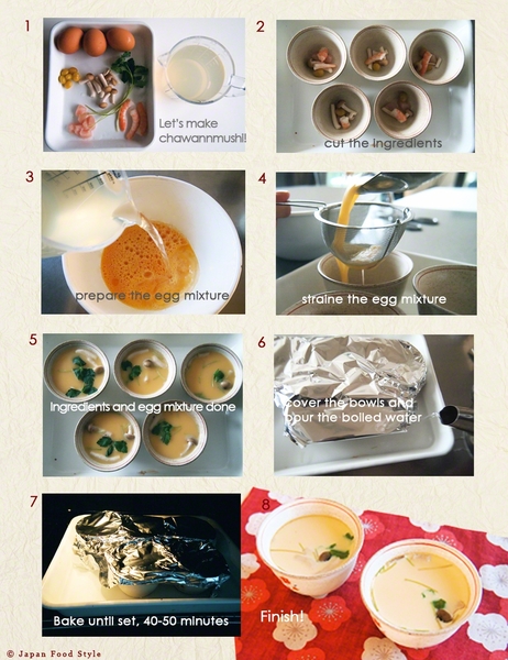 step by step guide to making Chawannmushi