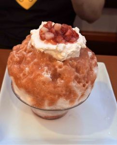 Strawberry shaved ice